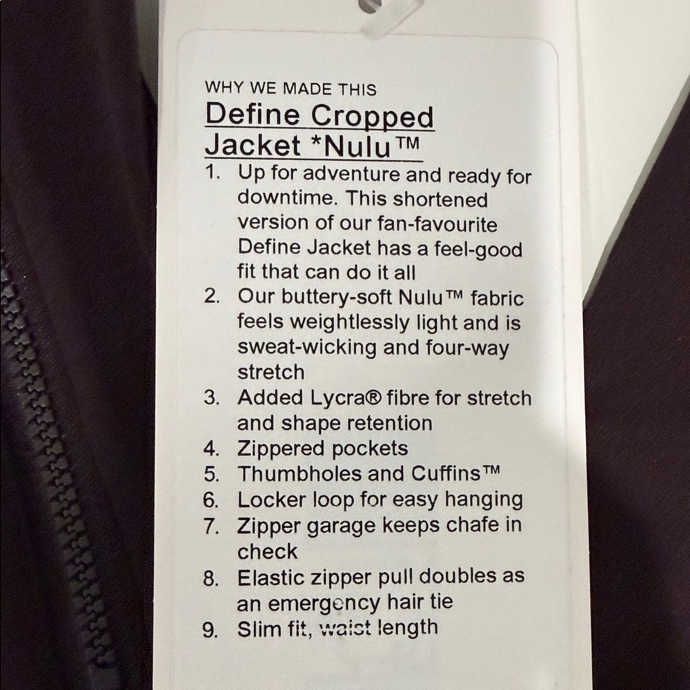lululemon athletica Sequoia Define Cropped Women's Jacket - Picture 2 of 5